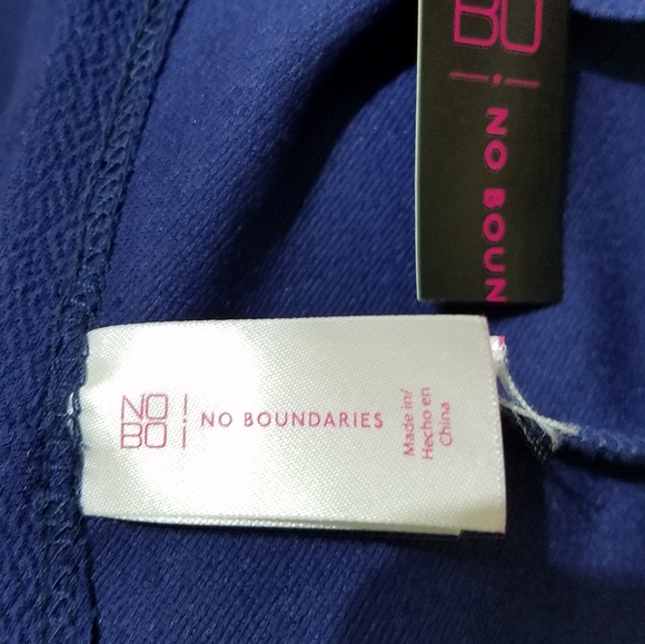 NWT No Boundaries Navy Blue Wrap Dress Size L - Picture 10 of 11